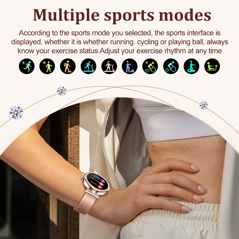 Women's smart watch health monitoring BT call waterproof blood oxygen multi-sports mode women's smart watch