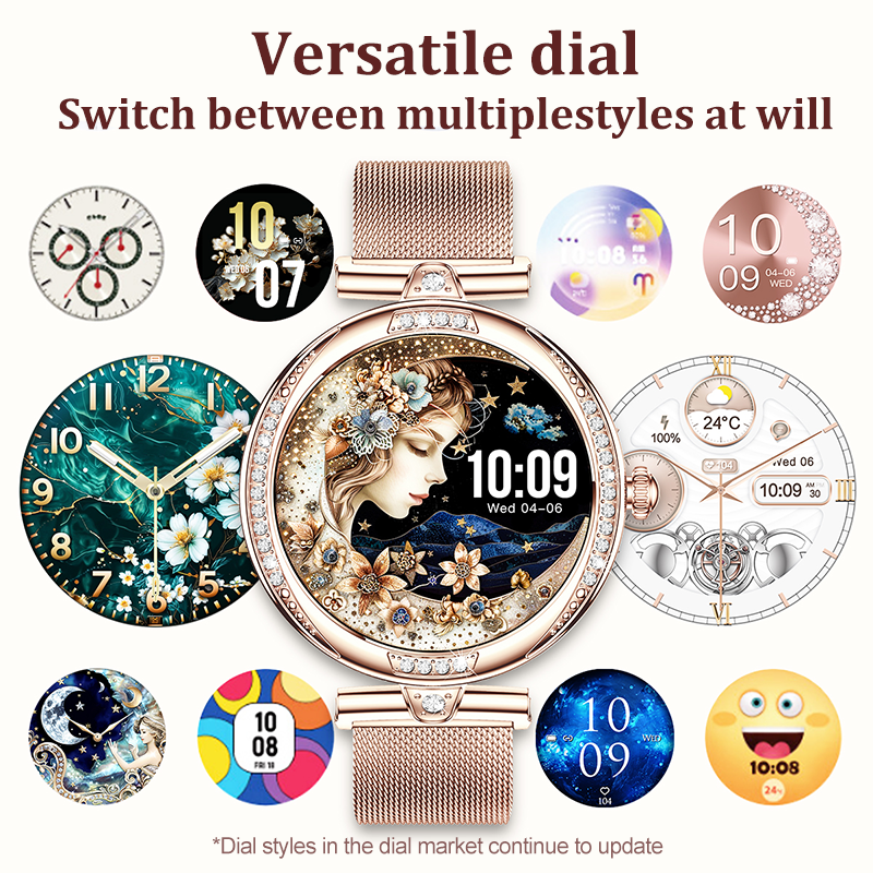 Women's smart watch health monitoring BT call waterproof blood oxygen multi-sports mode women's smart watch