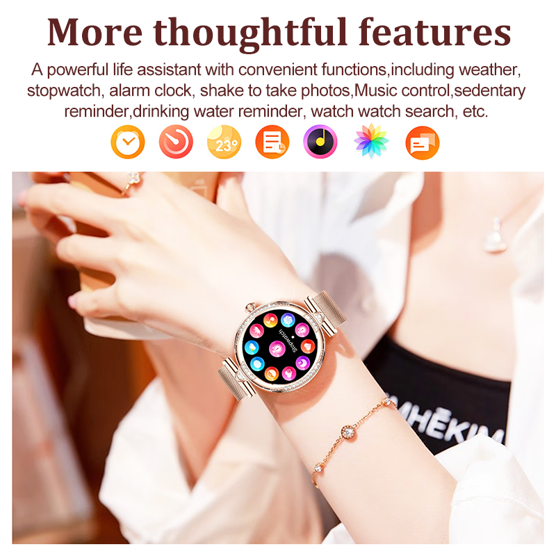 Women's smart watch health monitoring BT call waterproof blood oxygen multi-sports mode women's smart watch
