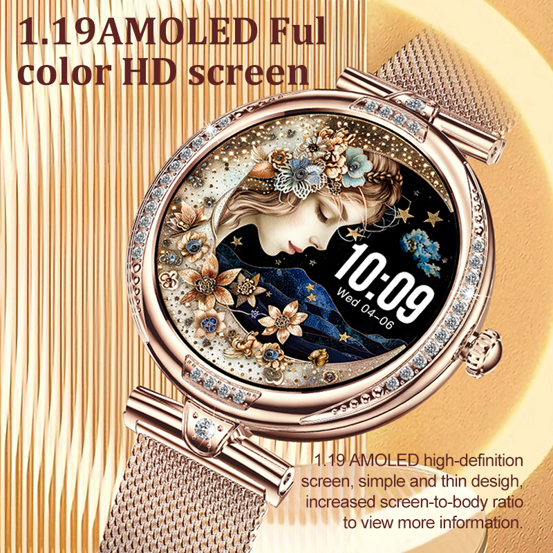 Women's smart watch health monitoring BT call waterproof blood oxygen multi-sports mode women's smart watch
