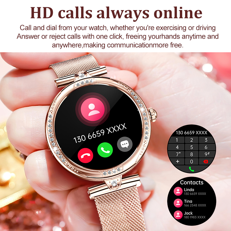 Women's smart watch health monitoring BT call waterproof blood oxygen multi-sports mode women's smart watch