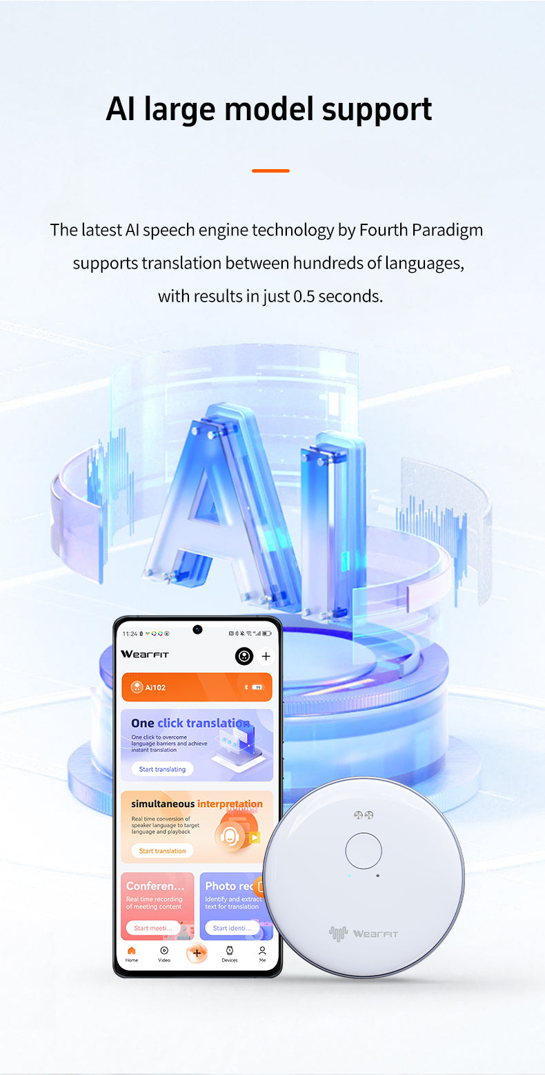 Smart translator AI assistant portable simultaneous interpretation