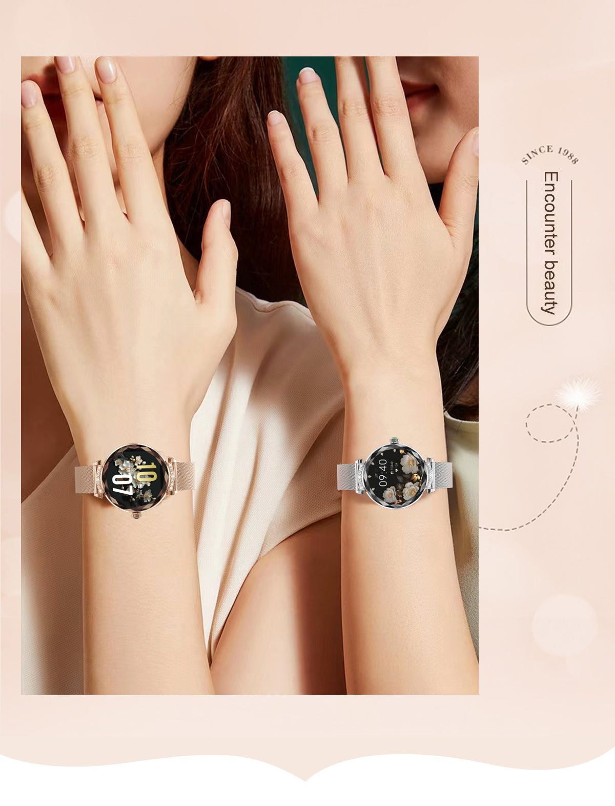 Luxury Fashion NX7pro Smartwatch for Ladies 1.19inch Display IP68 Deep Waterproof Women's Health Watch BT Call IOS