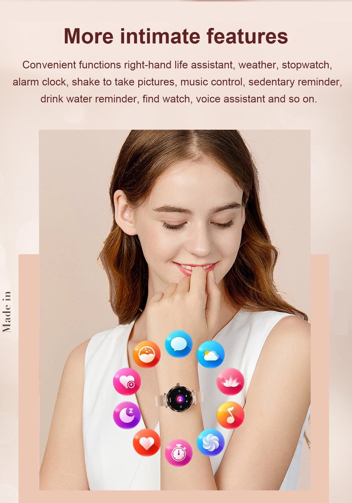 Luxury Fashion NX7pro Smartwatch for Ladies 1.19inch Display IP68 Deep Waterproof Women's Health Watch BT Call IOS