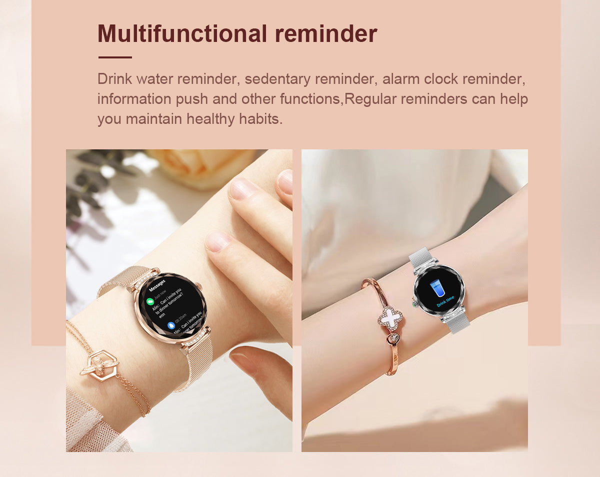 Luxury Fashion NX7pro Smartwatch for Ladies 1.19inch Display IP68 Deep Waterproof Women's Health Watch BT Call IOS