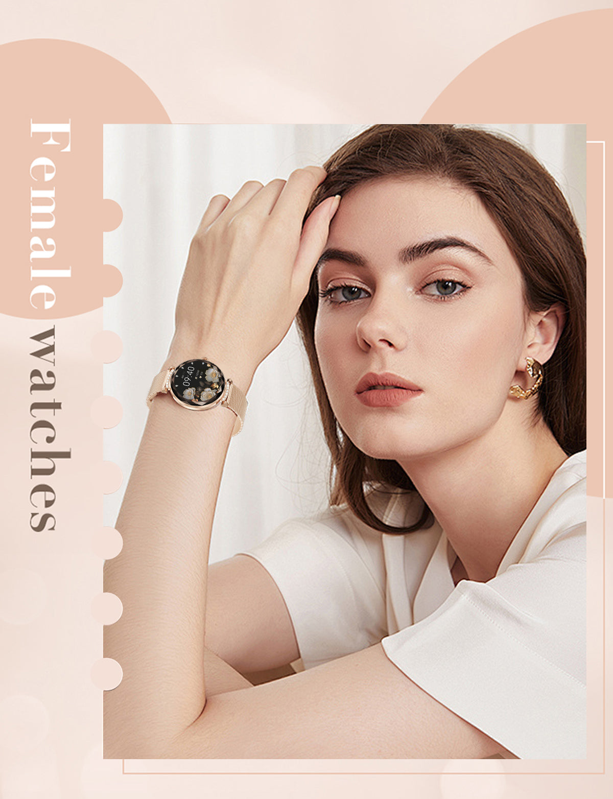 Luxury Fashion NX7pro Smartwatch for Ladies 1.19inch Display IP68 Deep Waterproof Women's Health Watch BT Call IOS