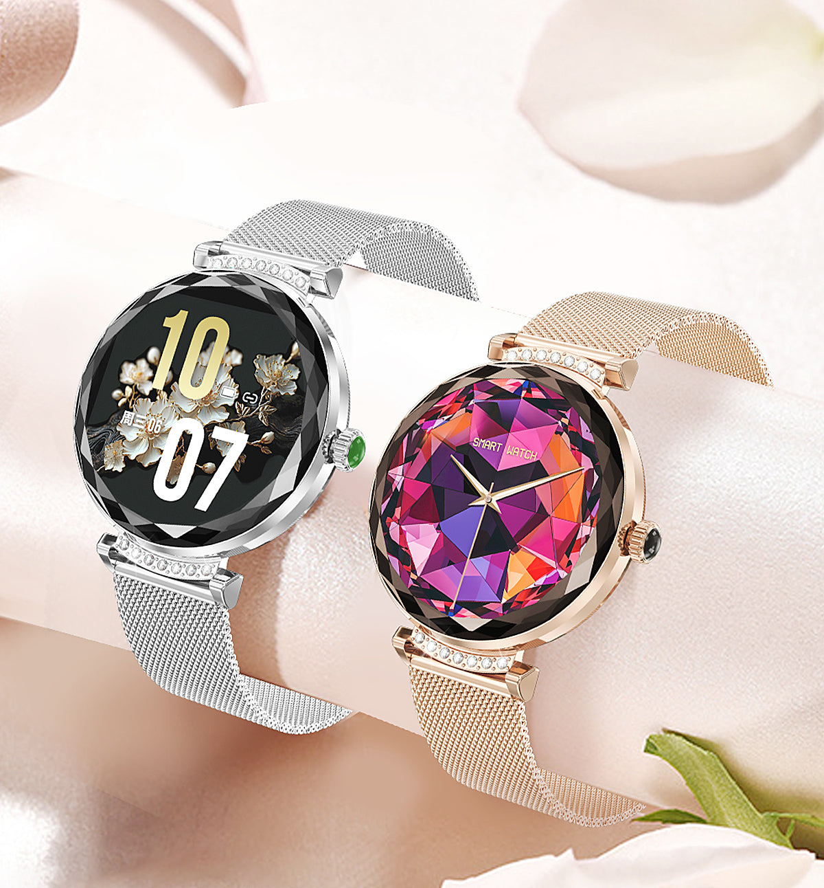 Luxury Fashion NX7pro Smartwatch for Ladies 1.19inch Display IP68 Deep Waterproof Women's Health Watch BT Call IOS