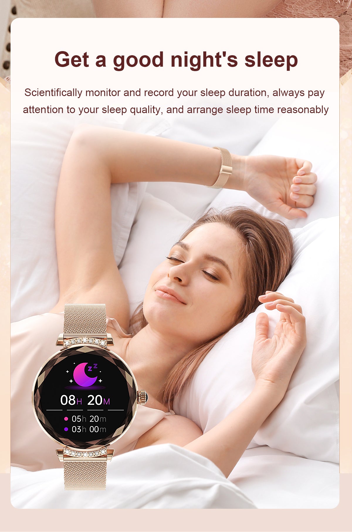 Luxury Fashion NX7pro Smartwatch for Ladies 1.19inch Display IP68 Deep Waterproof Women's Health Watch BT Call IOS